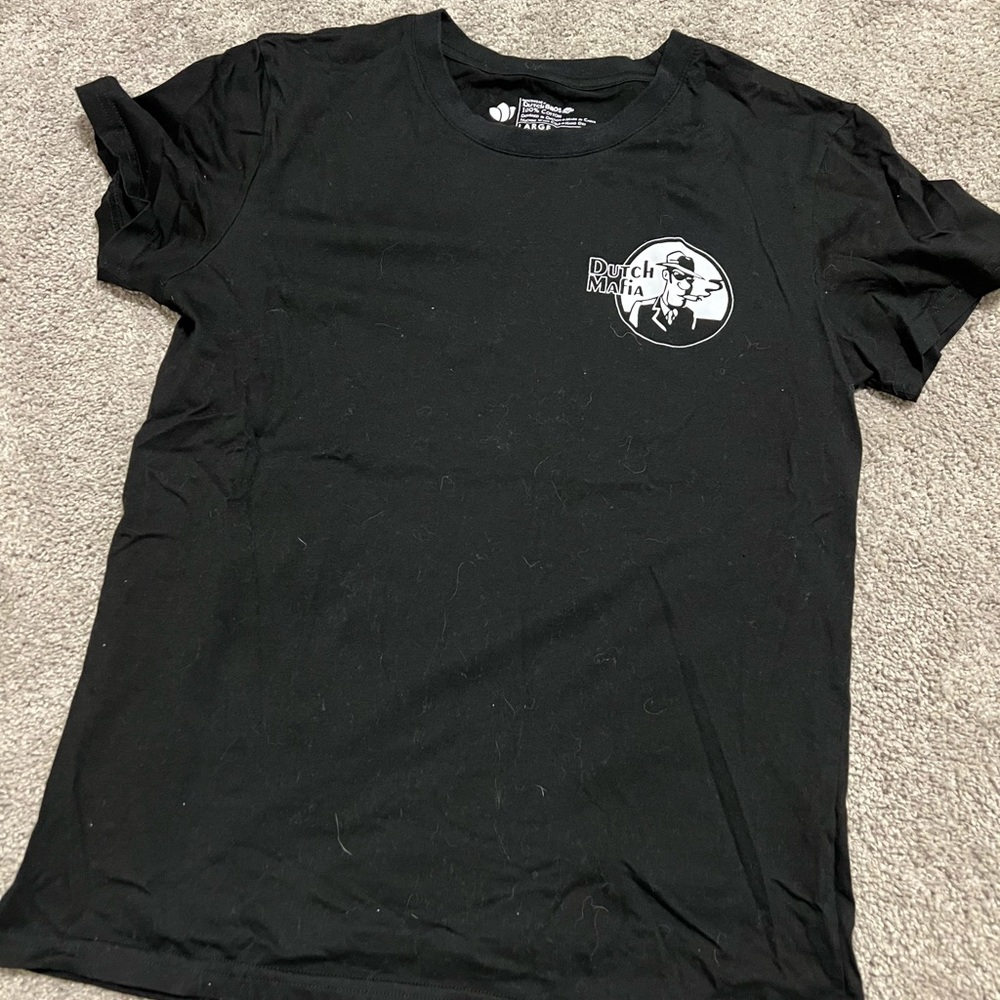 Dutch bros dutch mafia black short sleeve t shirt size L